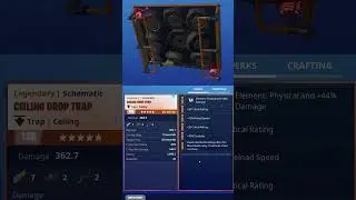 BEST Perks for Ceiling Drop Trap in Fortnite Save The World 