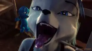 Zoe the vixen noms a micro blue fox