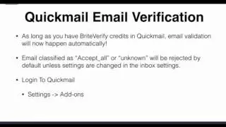 WK-09-03 Quickmail Email Verification Update
