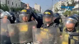 Periodista de Panamericana TV es hostigado con megáfonos por manifestantes en la avenida Abancay