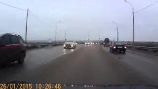 Зимнее ДТП на трассе Батайск - Ростов-на-Дону