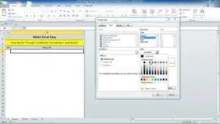 Auto Border Through Conditional Formatting in excel