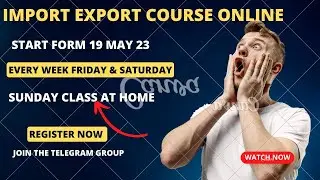 Import Export Online Course I Start From 19 May 23 I Basic to advance I Import Export Course I EIDC