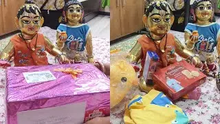 Golu Babu Ko mil Gaye apni pyari se bhakt ke dwara sundar sa gift 🎁🥰#makhanchorgopinath