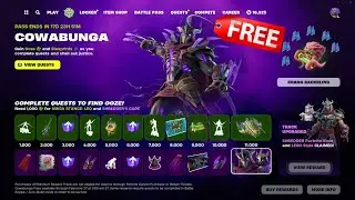 How to Unlock FULL FREE TMNT Mini Battle Pass NOW in Fortnite!