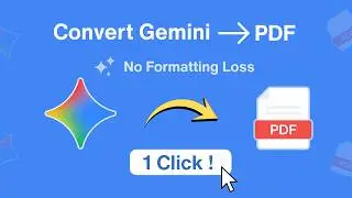How to Convert Gemini Chats to PDF | 1 Click!