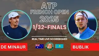 Alex de Minaur vs Alexander Bublik Live Scores: ATP French Open 2025 1/32-Finals