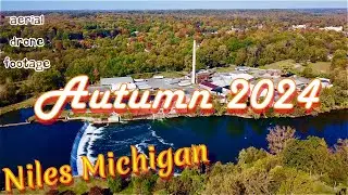 Autumn 2024 Cinematic drone flight in 4K | Niles Michigan