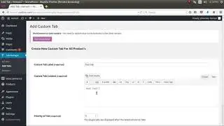 How to create up custom tab in product page in woocommerce