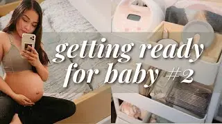 NEST WITH ME FOR BABY NUMBER 2 | Bedside Nursery Organization, Mockingbird Double Stroller Unboxing
