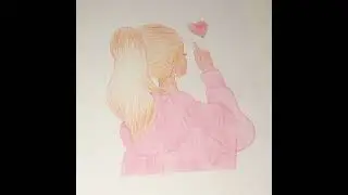 Desenho de uma menina loira, espero que gostem 🦋🦋😁#desenhos
