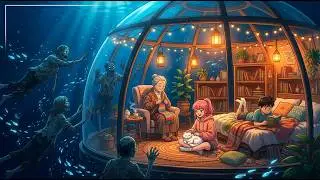 Ghibli Surviving Inside a Sunken Luxury Cruise Ship on the Ocean Floor During a Zombie Apocalypse