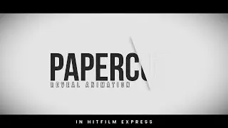 Paper cut reaveal in Hitfilm Expree | Simple Motion