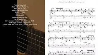 Bach Prelude BWV 941 guitar solo