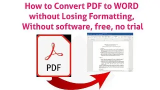 how to convert pdf to word | convert adobe pdf to word