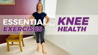 DAILY yoga exercises for over 50s with bad knees (chair exercises)