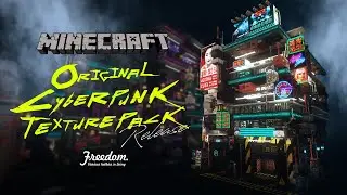 [Building a Realistic Cyberpunk House in Minecraft] Original Cyberpunk texture pack release !!