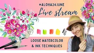 Painting peonies: LOOSE FLORAL and INK techniques made simple!
