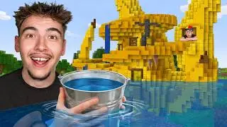 I've FLOODED the world with this noob on Minecraft!