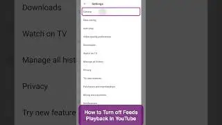 #Shorts | How to Disable YouTube Feeds Auto play | Turn off YouTube videos auto play | How to Videos
