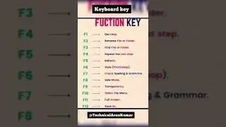 Important keyboard shortcuts keys 