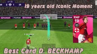 19 YEARS OLD D. BECKHAM  Iconic moment - Trick | eFootball PES 2021 Mobile | Campaign Gameplay Video
