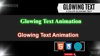 Glowing Text | Animation Glowing Text Using HTML, CSS, JS | WhizMaster