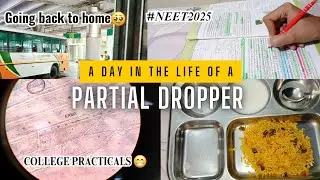 A Day in My Life: NEET Prep, College Classes and travel😮‍💨😁 #neet2025 #neetaspirant #neet #study