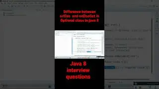 Difference between orElse and orElseGet in Optional Class in Java 8 || Java 8 Interview Questions
