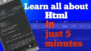 LEARN html in less than 8 minutes | I tried to describe html in just 6 minutes  #html #html5