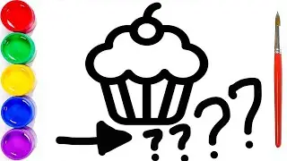 bolalar uchun kek rasmlari | how to draw cupcake easily | cupcake drawing for kids