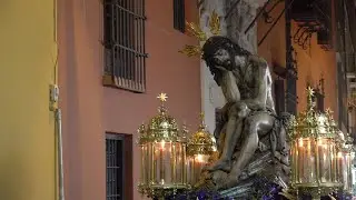 CRISTO DE HUMILDAD Y PACIENCIA MALAGA 2023 TRASLADO DESDE LA IGLESIA DE SAN JULIAN A LA CATEDRAL 4K