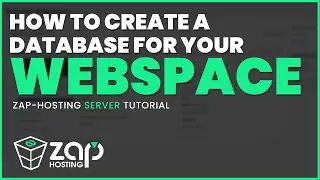 How to create a DATABASE for your ZAP WEBSPACE! | 2023