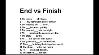End vs Finish – Learn the Difference 
