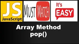 Array pop() method  | Array Pop() in javascript