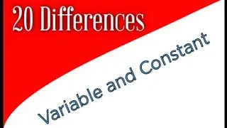 CONSTANT VS VARIABLE || Difference Between Constant And Variable || constant and variable concept