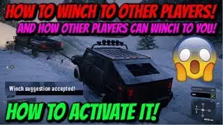 SnowRunner - How To Use The Winch Other People In Co-Op! (Winch Activation)