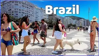 【4K】WALK 🇧🇷  🏖  COPACABANA - Rio de Janeiro - 4K video 𝐇𝐃𝐑 !