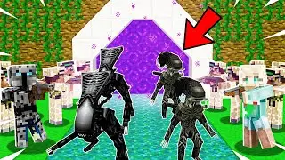 Minecraft: INSANE ALIEN DEFENSE! (ALIENS ARE INVADING!) Modded Mini-Game