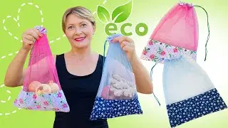 PROTECT THE ENVIRONMENT / USE ECOLOGICAL REUSABLE MESH BAGS / IDEA TO SELL