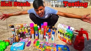 Best Holi Stash Testing 2024 | Best Holi Gadgets 2024 | Holi Snow Spray Testing | #holi