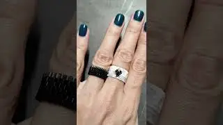 Сатинова каблучка з бісеру miyuki delika