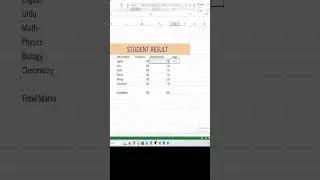 student marks sheet in Excel workbook #exceltips  #excelformula #marks
