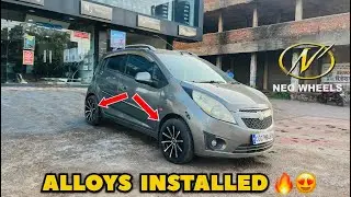 Finally | Alloy Wheels Installed On Chevrolet Beat 🔥🔥| 14 inch NEO WHEELS 😍