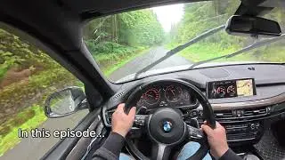 BMW X5 XDRIVE 40D F15 M SPORT: POV RAINY DRIVE