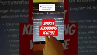 Syarat agar ada KERANJANG Shopping di Youtube #youtuber #youtuberpemula #shopping