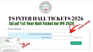 🚨TS INTER HALL TICKET 2026 GOOD NEWS 🎉|| 1st and 2nd year hall ticket for IPE 2026 || GOOD NEWS 💯