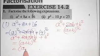 Q.NO.1(i),(ii)EXERCISE 12.2,CHAPTER 12 ,FACTORIZATION, CLASS VIII , CLASS 8, MATHS