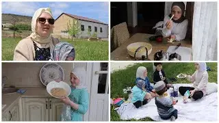 влог МУСУЛЬМАНКИ: девочки готовят ДАГЕСТАНСКИЙ ЗАВТРАК! ПЫШКИ, КАЛМЫЦКИЙ ЧАЙ, уютный ПИКНИК
