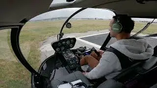 Helicopter Flight School Slope Landings and Pick Up’s in an R44